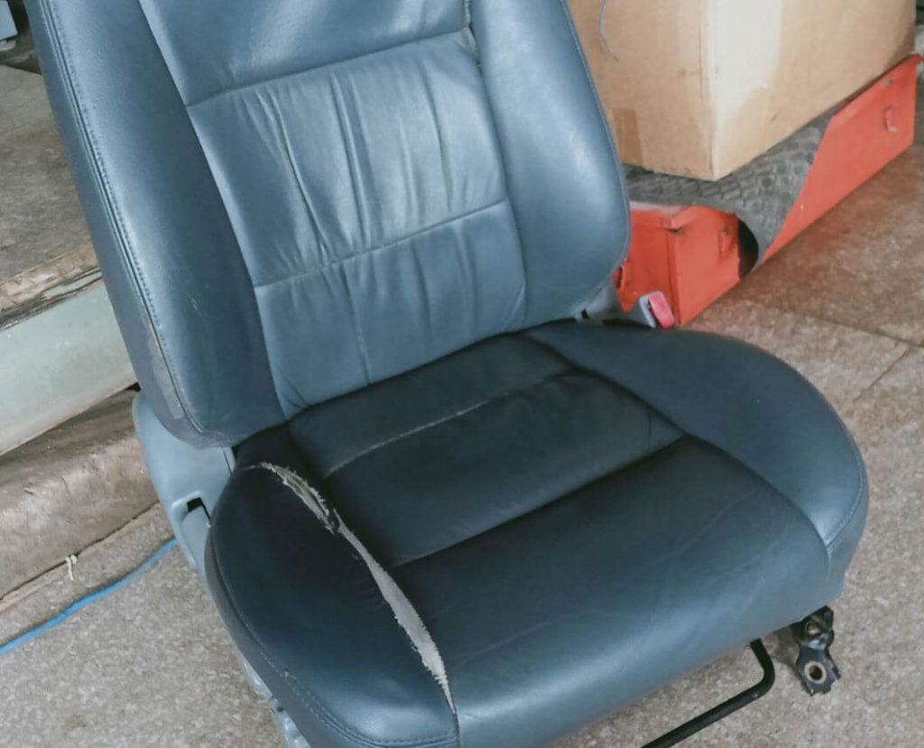 Before car leather seats repair